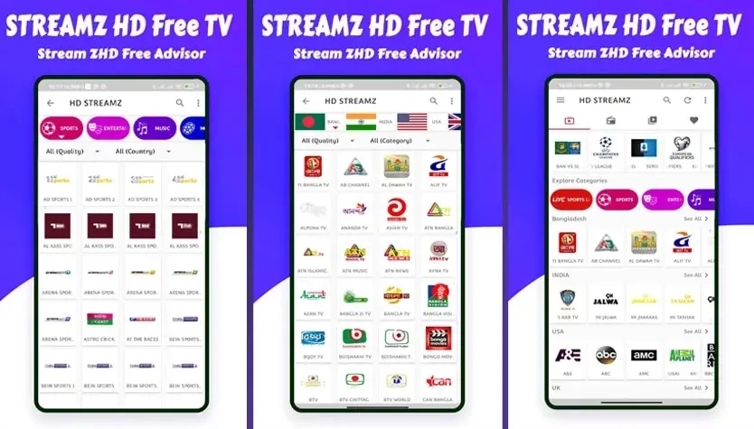 Streaming library and search in hd streamz app